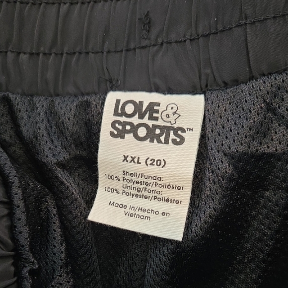 Love & Sports Nylon Joggers With Elastic/tie Waist And Deep Zippered Pockets XXL - Picture 2 of 12